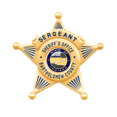 [BARTCO-B959-SGT] Bartholomew Co. Sheriff Sergeant Hat Badge